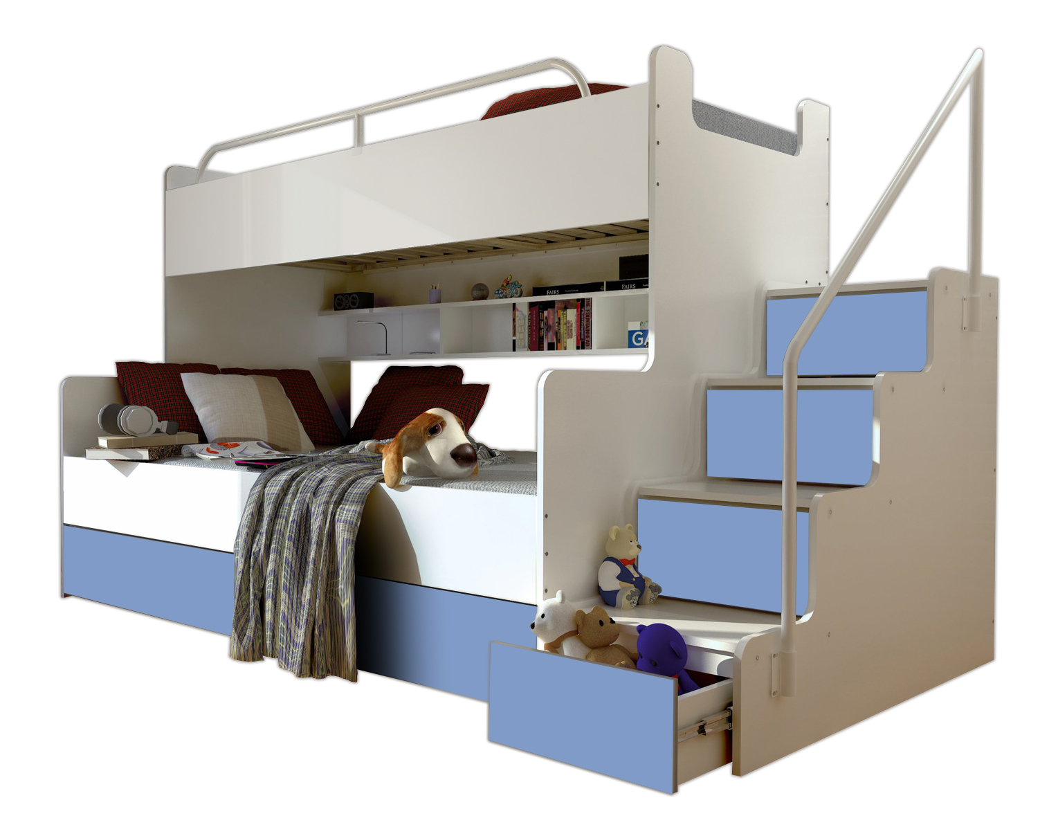 Double Bunk Bed with Storage